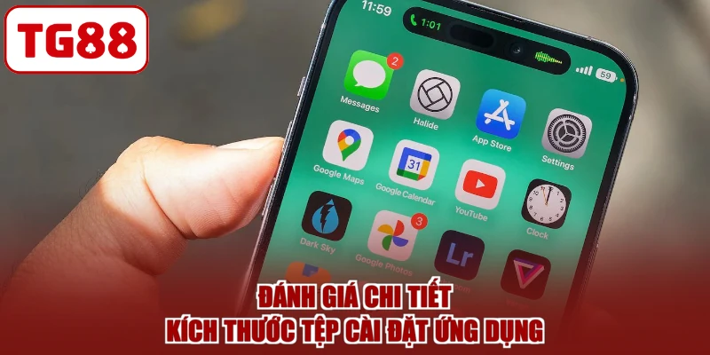 Đánh giá chi tiết kích thước tệp cài đặt ứng dụng
