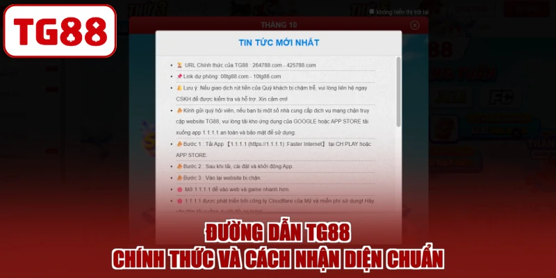Đường dẫn TG88 chính thức và cách nhận diện chuẩn